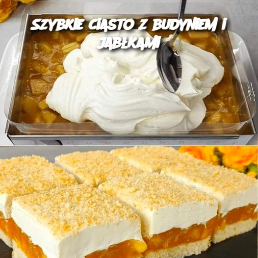 Szybkie Ciasto z Budyniem i Jabłkami – Pyszność w Kilka Chwil